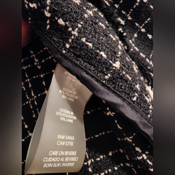 NWT - Calvin Klein Tweed Open Front Blazer/Jacket - Picture 6 of 6